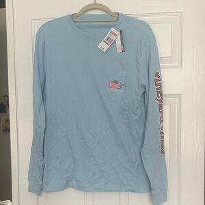 Vineyard Vines Men's Sky Blue Long Sleeve Tee